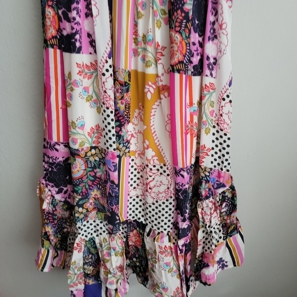 By Anthropologie Ruffled Patchwork Midi Dress size 0 NWT - Picture 5 of 10